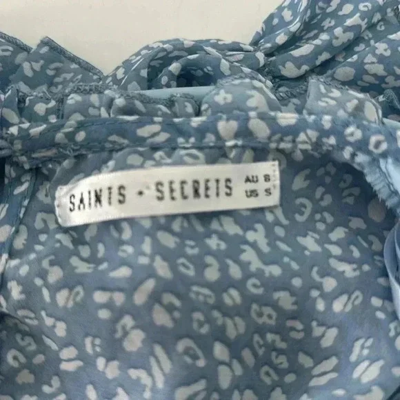 Saints + Secrets X Hello Molly Feel The Vibe Floral Ruffle Dress Size US Small - Picture 8 of 12